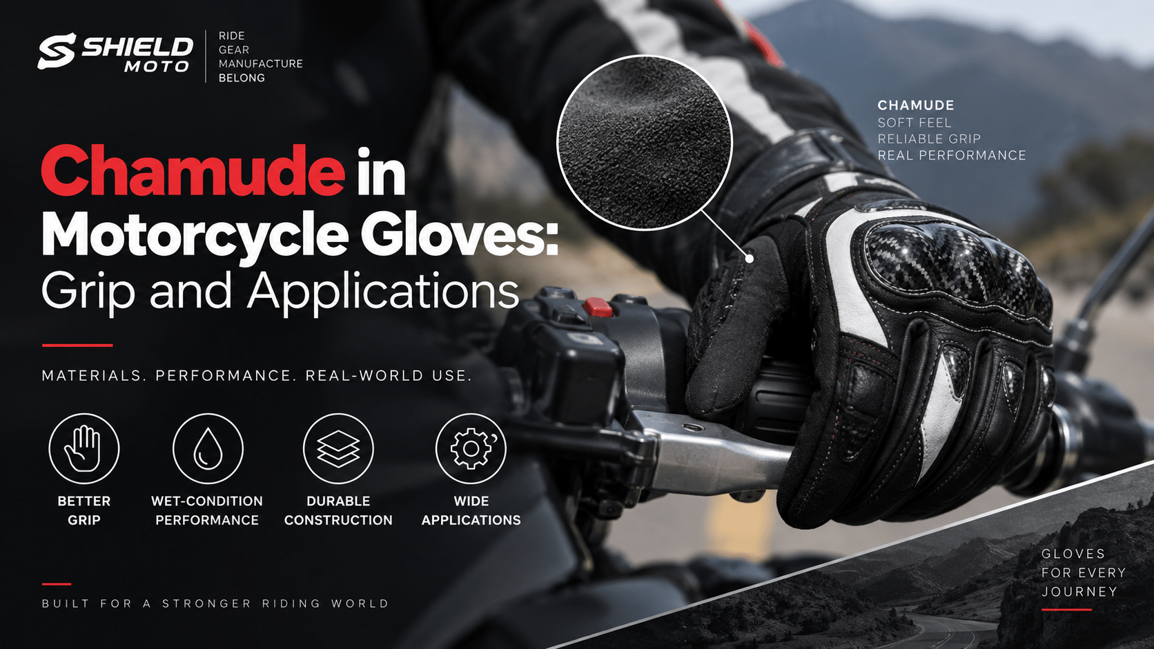 Chamude in Motorcycle Gloves Grip and Applications