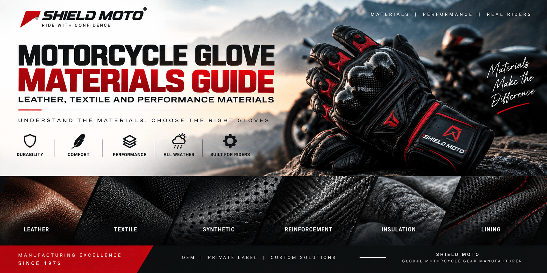 Motorcycle Glove Materials Guide Leather, Textile and Performance Materials