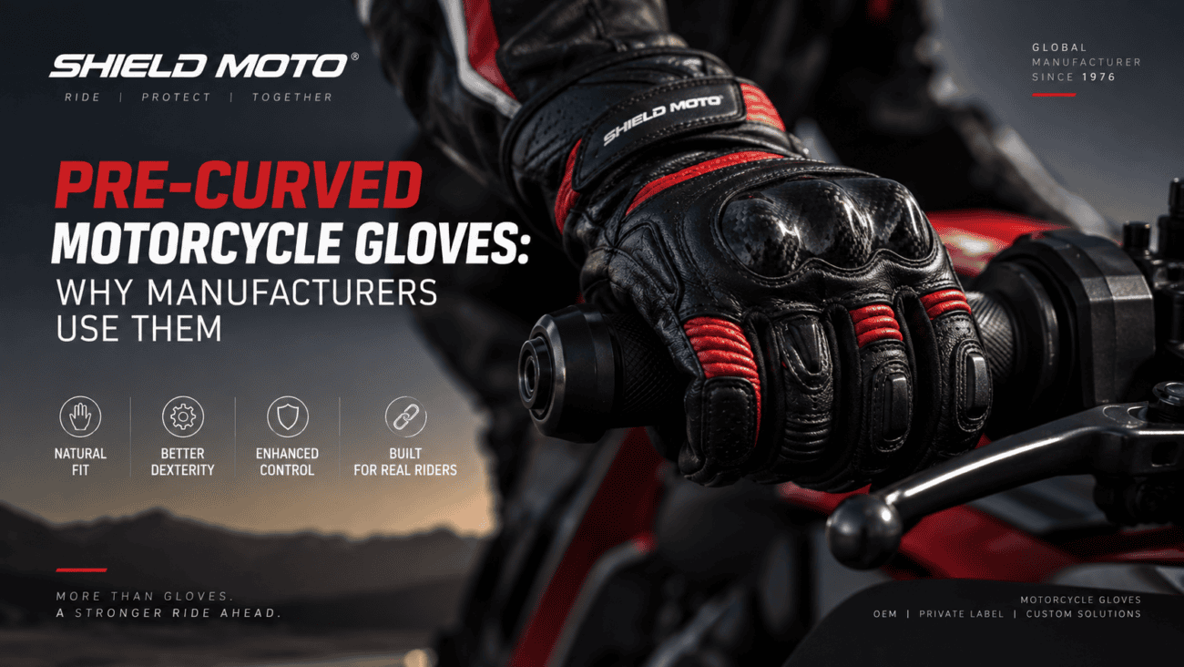 Pre-Curved Motorcycle Gloves Why Manufacturers Use Them