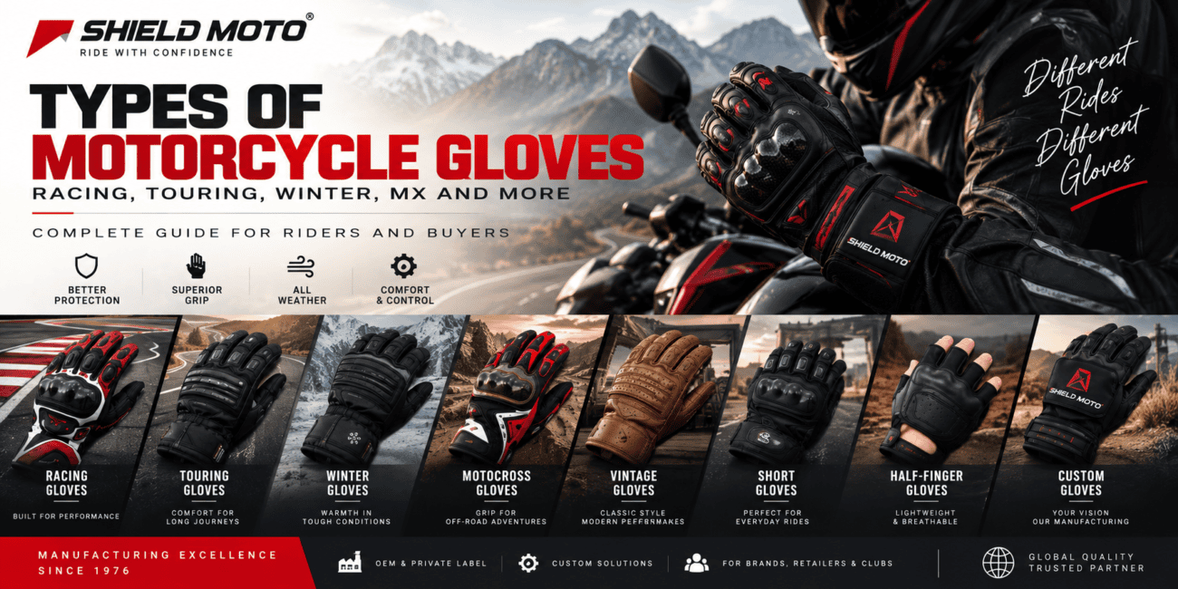 Types of Motorcycle Gloves Racing, Touring, Winter, MX and More